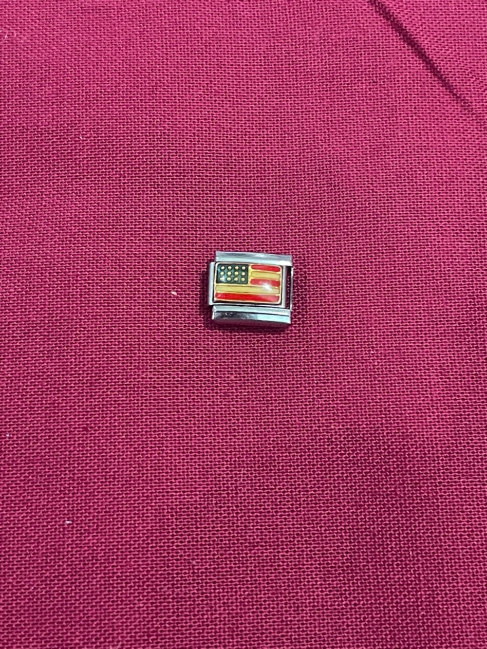 Vintage DynaFlex American Flag Italian Charm